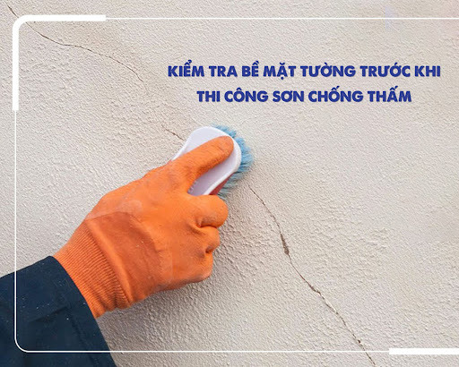 xử lý tường khi thi công sơn chống thấm
