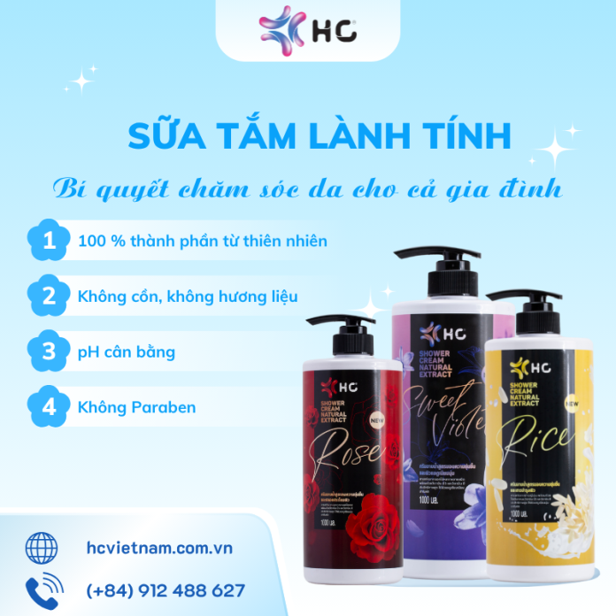 sữa tắm lành tính